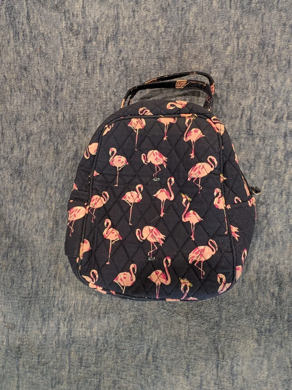 Vera Bradley Navy Flamingo Fiesta Insulated Lunch Bag - Picture 2 of 6